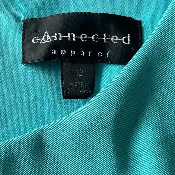 Turquoise Tiered Sheath Dress (Size 12) - Picture 6 of 13